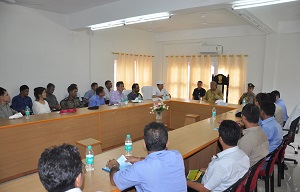 The Governor of Arunachal Pradesh Shri P.B. Acharya interacting with District Heads of Departments at Tezu on 6th August�2017. 